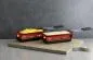 Preview: Raclette Set Mini Alpenglühen rot mit Schabern und Teelicht