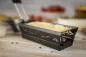 Preview: Raclette Set Mini Alpenglühen schwarz mit Schabern und Teelicht