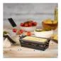 Preview: Raclette Set Mini Alpenglühen schwarz mit Schabern und Teelicht