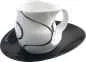 Preview: Luigi Colani Porzellan Kaffee - Cappuccino Tasse loop black