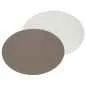 Preview: Platzset oval 45 x 34 cm taupe / weiß