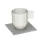 Preview: Untersetzer Grau/Weiß, 4er Set