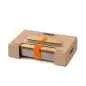 Preview: Edelstahl Sandwich Box - Orange, 1000 ml, Edelstahl/Bambusholz, Maße: 22,3 x 15 x 5,2 cm