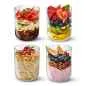 Preview: Lunchbecher 450 ml aus Glas mit Schutzhülle, Schiefer
