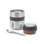 Preview: Lunch-Thermo Becher, 550 ml, Edelstahl /Kork, Maße: 10 x 10 x 15,3 cm