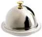 Preview: BUTTERTELLER MIT EDELSTAHLDECKEL 9 cm Weiss