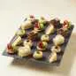 Preview: BURGER & STEAK SERVIERPLATTE 30 x 30 cm QUADRATISCH Matt schiefer