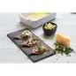 Preview: STEAK SERVIERPLATTE 30 x 11 cm RECHTECKIG Matt schiefer