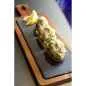 Preview: STEAK SERVIERPLATTE 30 x 11 cm RECHTECKIG Matt schiefer