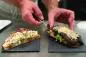 Preview: BURGER & STEAKTELLER 15 x 15 cm QUADRATISCH Matt schiefer
