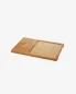 Preview: BAMBUS HOLZTABLETT 37 x 24 cm, 2 - fach unterteilt für Steakteller 20 x 20 cm