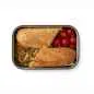 Preview: Edelstahl Sandwich Box - Olive, 1000 ml, Edelstahl/Bambusholz, Maße: 22,3 x 15 x 5,2 cm