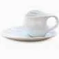 Preview: Luigi Colani Porzellan Espresso Tasse mit Untertasse 2 tlg weiß