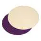 Preview: Platzset oval 45 x 34 cm pflaume / elfenbein