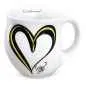 Preview: Colani Kaffeebecher Set Heart yellow / black