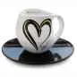 Preview: Colani Kaffeebecher Set Heart yellow / black