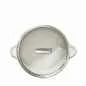 Preview: RUNDE INDUKTIONSKASSEROLLE 22 CM MIT GLASDECKEL Alabaster Weiss + Glas