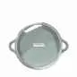 Preview: RUNDE INDUKTIONSKASSEROLLE 29 CM MIT GLASDECKEL Wolkengrau + Glas
