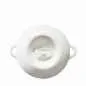 Preview: RUNDE OFENKASSEROLLE 19 CM MIT PORZELLANDECKEL Alabaster Weiss