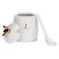 Preview: Zuckerdose mit Löffel Gold 10 x 6,5 cm