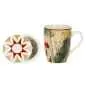 Preview: Teebecher mit Deckel & Filter MIRABILIA 300 ml rot