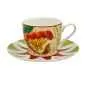 Preview: Espressotassen mit Untertassen 2er Set MIRABILIA 90 ml rot