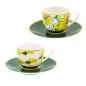 Preview: Espressotassen mit Untertassen 2er Set MIRABILIA 90 ml "Libellula"