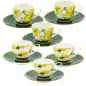 Preview: Espressotassen mit Untertassen 6er Set MIRABILIA 90 ml "Libellula"