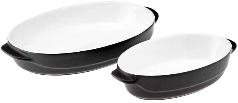 Preview: Auflauf & Servierform oval 23 x 13 cm „Schiefer“