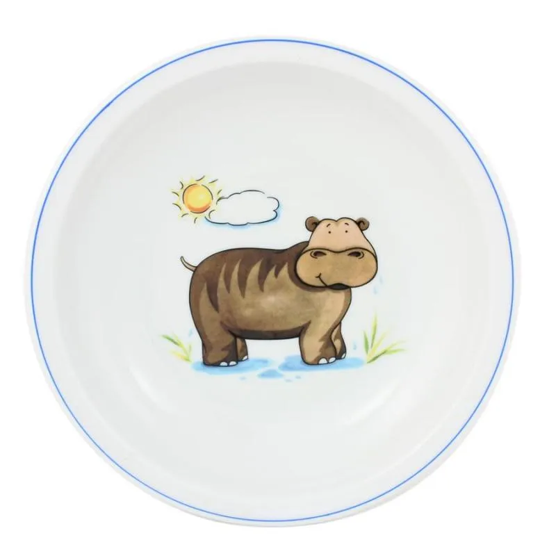 Kinder Teller tief 20 cm Nilpferd