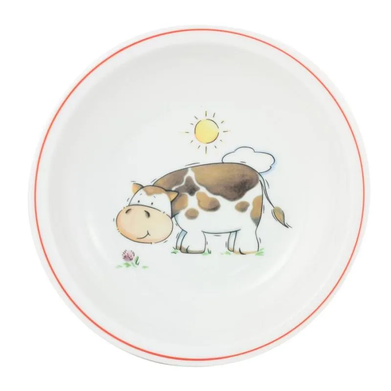 Kinder Teller tief 20 cm Kuh