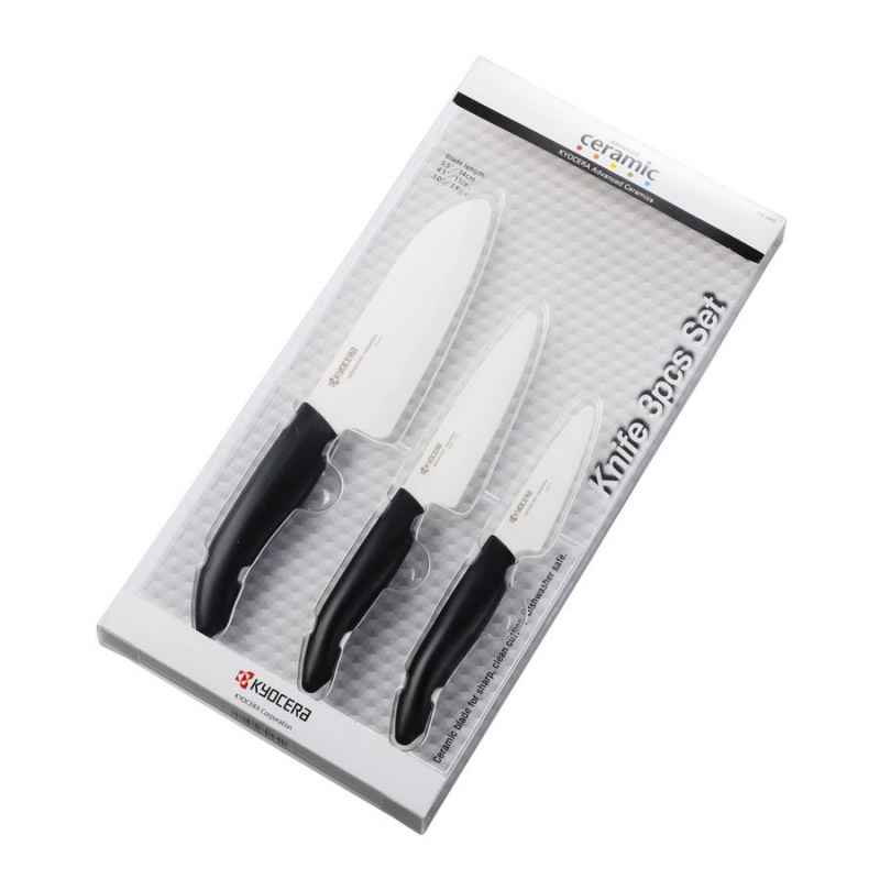Preview: KYOCERA GEN 3er Keramik-Messer-Set (Klingenlänge: 7,5 cm, 11 cm, 14 cm)
