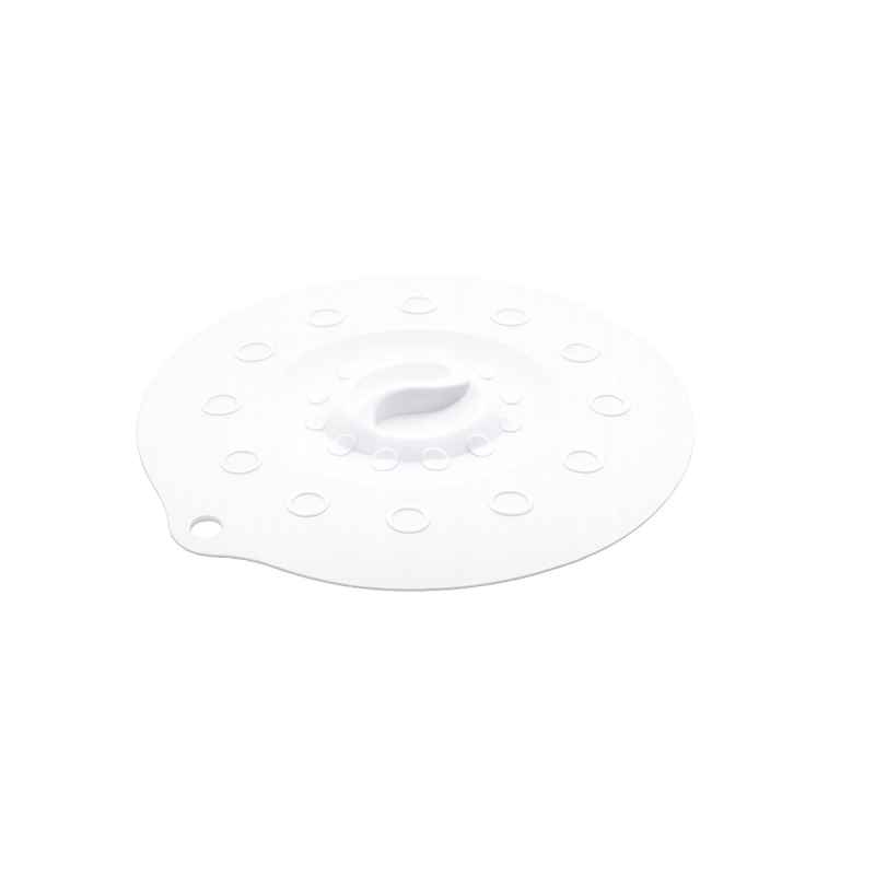 Preview: Silikondeckel 18cm „FUNNY KITCHEN“ weiß