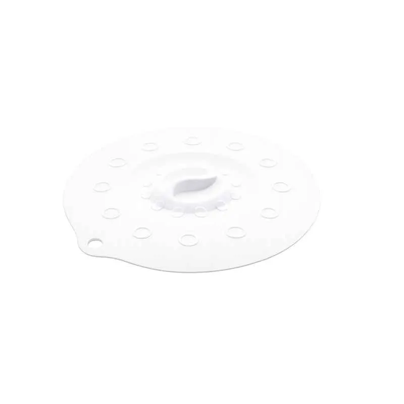Silikondeckel 18cm „FUNNY KITCHEN“ weiß