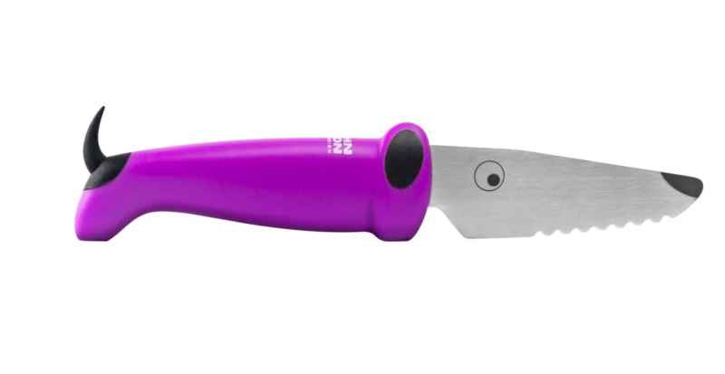 Preview: Kinderkitchen Set 3-teilig/ Kindermesser-Set pink/violett/weiß