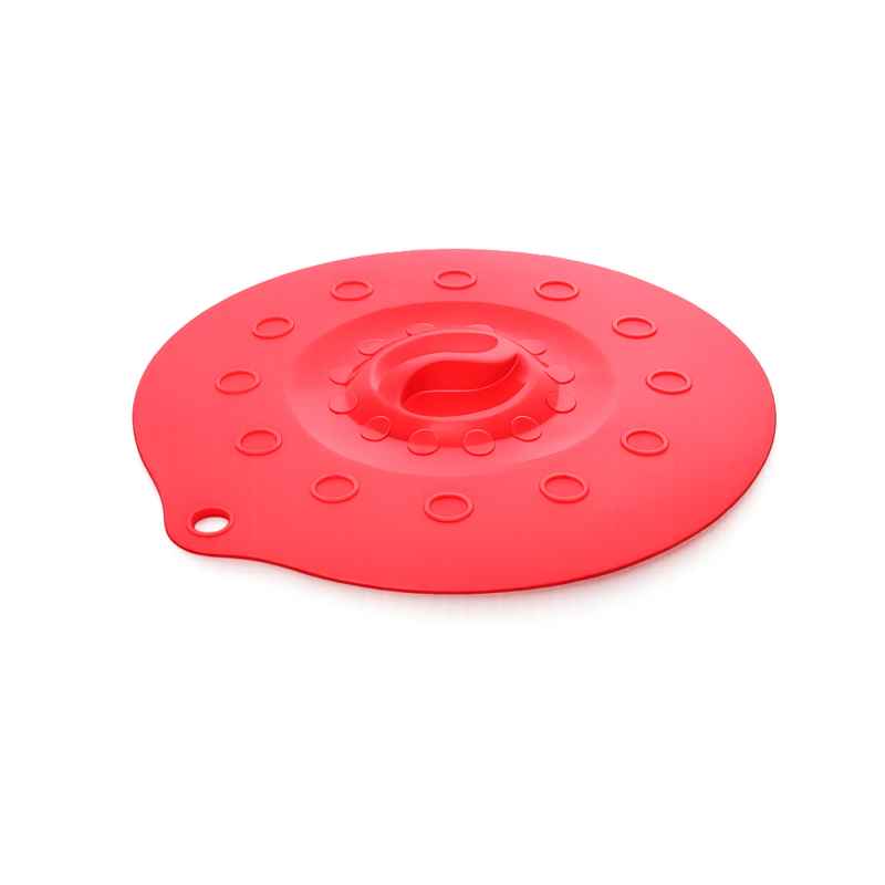 Preview: Silikondeckel 23cm „FUNNY KITCHEN“ rot