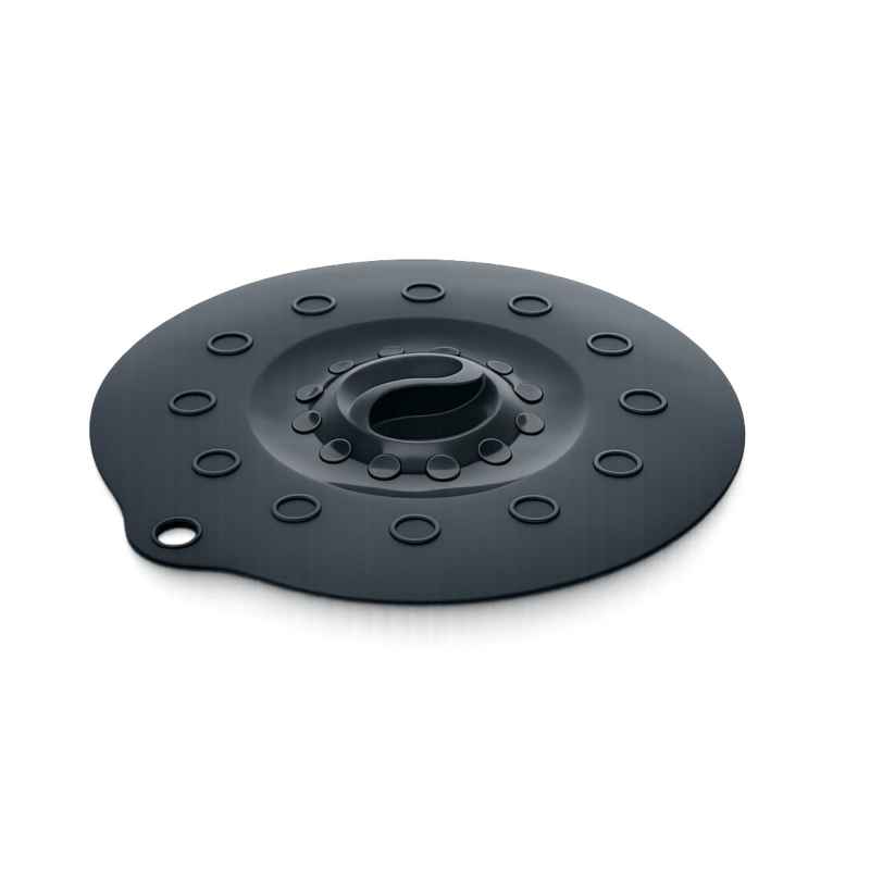 Preview: Silikondeckel 23cm „FUNNY KITCHEN“ schwarz