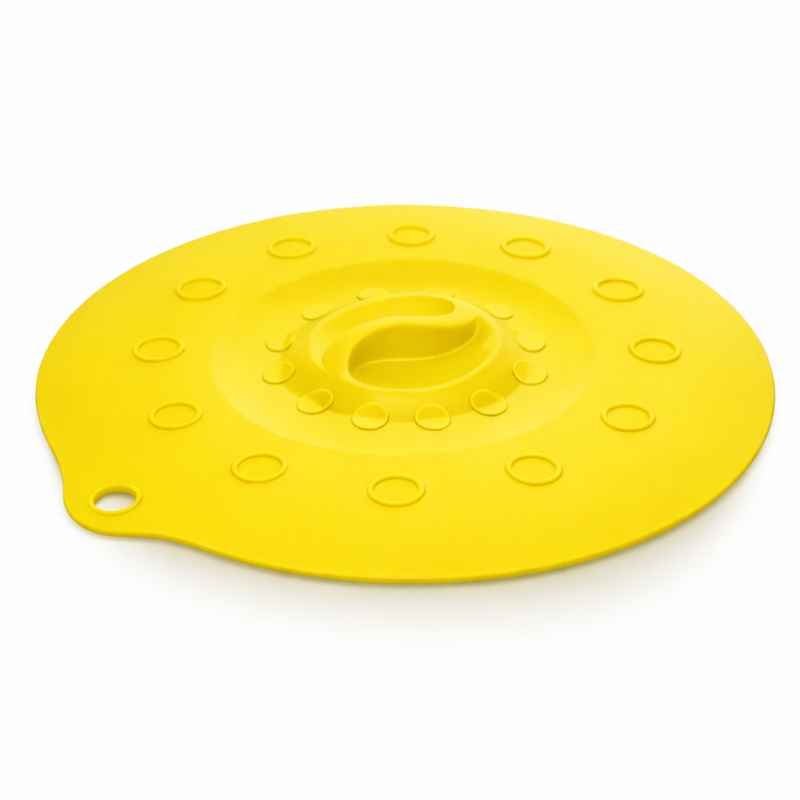 Preview: Silikondeckel 29cm „FUNNY KITCHEN“ gelb