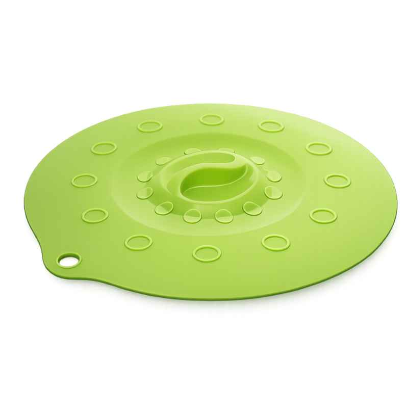 Preview: Silikondeckel 29cm „FUNNY KITCHEN“ grün