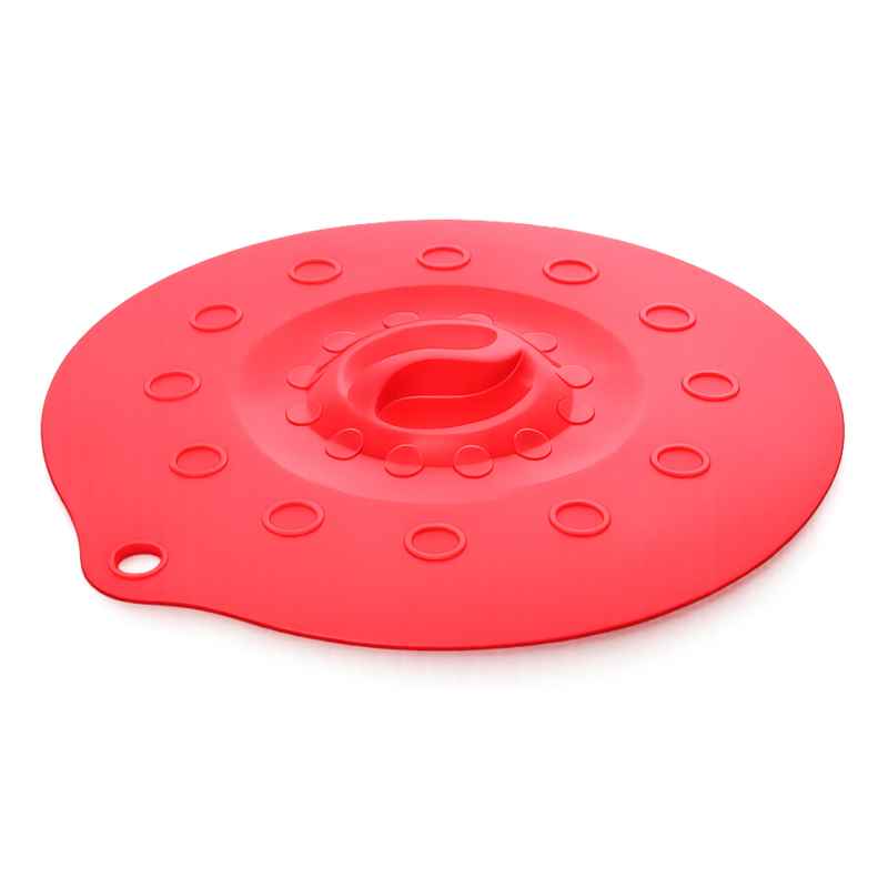 Preview: Silikondeckel 29cm „FUNNY KITCHEN“ rot