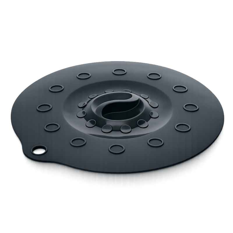 Preview: Silikondeckel 29cm „FUNNY KITCHEN“ schwarz
