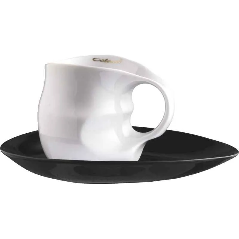 Luigi Colani Porzellan Kaffee Cappuccino Tasse mit Untertasse 2 tlg.
