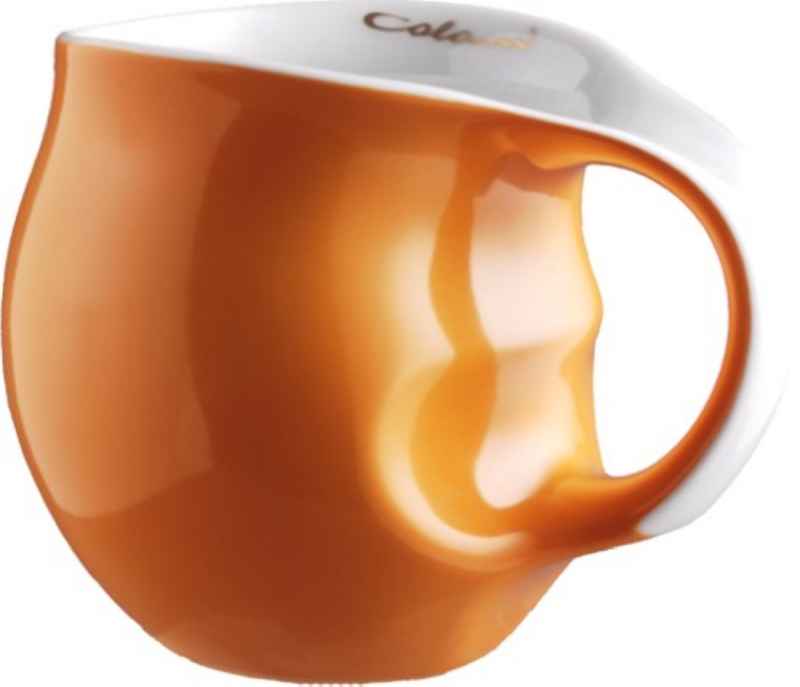 Preview: Luigi Colani Porzellan Kaffeebecher orange