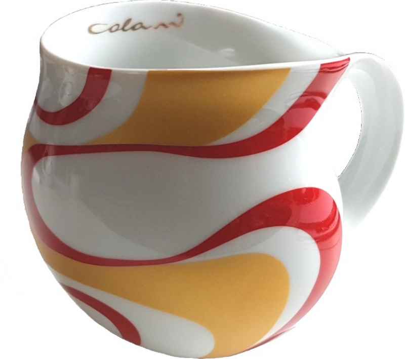 Preview: Colani Kaffeebecher wave gold & rot