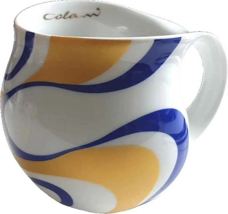 Colani Kaffeebecher wave gold & blue