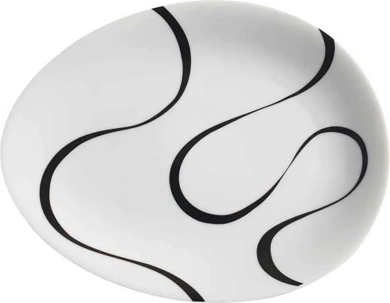 Luigi Colani Porzellan Teller 2 Stück loop black