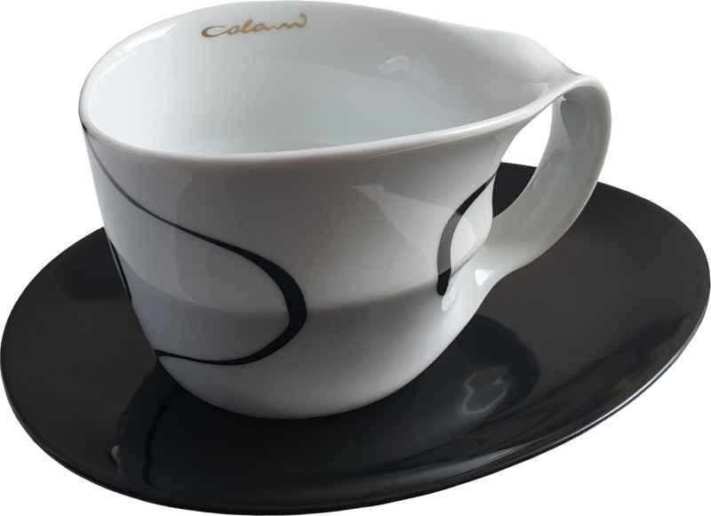 Preview: Luigi Colani Porzellan Jumbotasse 2 tlg. loop black