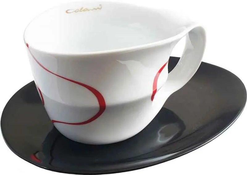Luigi Colani Porzellan Jumbotasse loop red