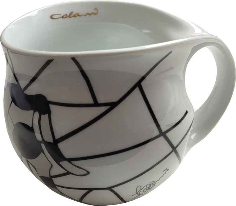 Preview: Luigi Colani Porzellan Kaffeebecher XXL Cow silver