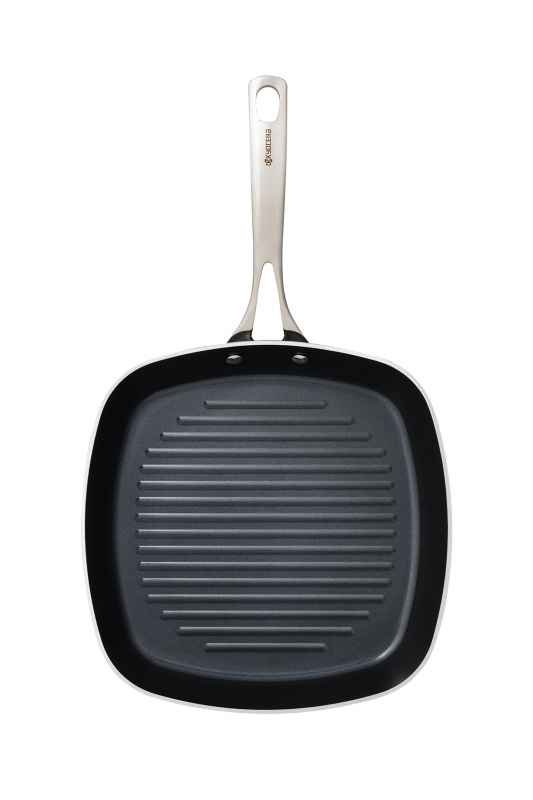 Preview: Grillpfanne mit Keramikbeschichtung, 26 cm, Edelstahlgriff